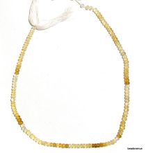  Faceted Gemstone- Citrine Shaded Rondelles-4-5mm- Handcrafted -36 cms. Str.