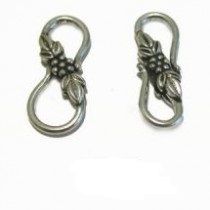 terling Silver S Clasp (Length) 25mm (Antique Finish)