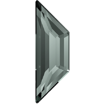 Swarovski Crystal Flatback No Hotfix 2772 Trapeze Flat Back (6.50x2.10mm)-Black Diamond (F)- 288 Pcs