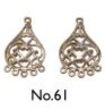 Sterling Silver Earring Component 26x16mm