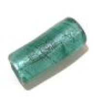  Foil Beads Tubes 25x11mm - Teal Green