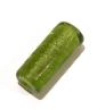 Foil Beads Tubes 21x9mm - Peridot Green