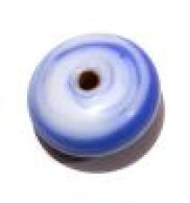  Waxy Two Tone Centre hole Disc 15x7mm-Blue