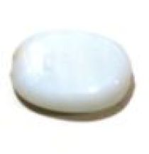  Glass Twisted Flat Ovals 19x14x7mm-White(opaque)