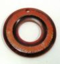 Horn Pendants-Handcarved Donut 55mm-Red