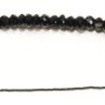  Faceted Gemstone -Black Spinel Rondell shape 3.0-3.5mm- Strand-40 cms.