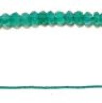  Faceted Gemstone - Green Onex Rondell shape 2.9-3.7mm-Strand -40 cms.