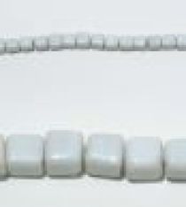  Glass Cubes Strands 10mm- White(opaque)