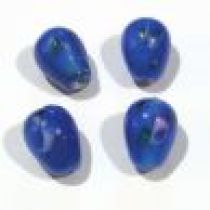  Lampwork Glass Beads Drops-Dark Blue