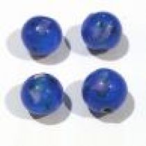  Lampwork Glass Beads Round-8m-Dark Blue
