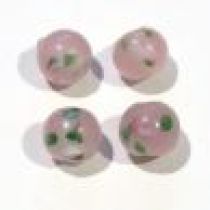  Lampwork Glass Beads Round-6m-Pink