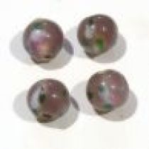  Lampwork Glass Beads Round-6m-Purple