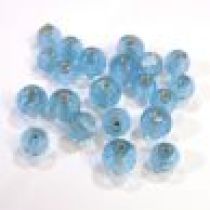  Foil Beads Round -6mm-Aqua