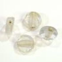  Foil Beads Flat Disc-14mm-Clear