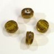  Foil Beads Flat Disc-10mm-Amber