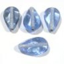  Glass Flat Pear Bead 20x11x7-Sapphire