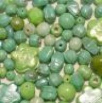 Glass Beads Opaque Mix- Green