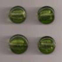 Foil Beads Disc 25mm-Peridot Green