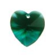 Swarovski Pendants Heart - 14mm Emerald