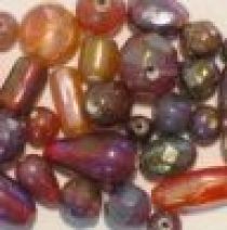 Mix Glass Beads AB/RB -Red