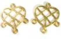 Vermail Gold Earring Component 18x15mm