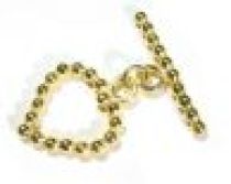 Vermail Gold Heart Shape Toggle 15x15m 