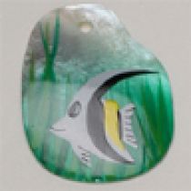 Hammer Shell painted(green) pendent