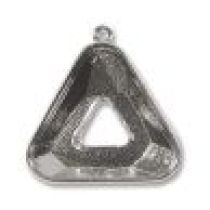  Cosmic Pendant Triangle Finding w/one ring -14 mm Silver Plated 