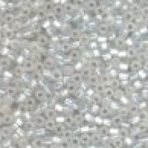 Seed beads size 6 Silver lined Clear Matt (64M)