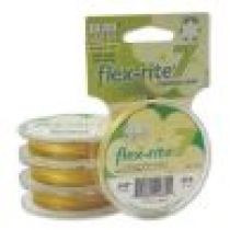 Flexrite Beading wire 7 Strand -- .018inch - 30 FT. -- Satin Gold