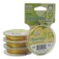 Flexrite Beading wire 49 Strand -- .018inch - 30 FT. -- Satin Gold