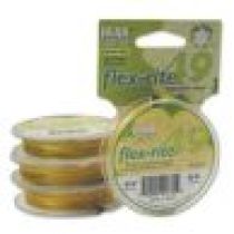 Flexrite Beading wire 49 Strand -- .014inch - 30 FT. -- Satin Gold