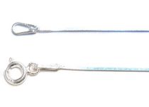 Sterling Silver Snake Square Chain with Clasp -45 cms.