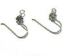 Sterling Silver Earring Hook- Height 22mm (Shiny Finish)