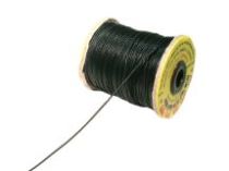 Waxed Cotton Cord -Black 2mm- (2 mtrs.pk.)