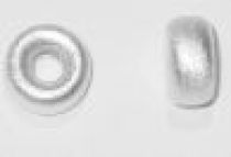  Sterling Silver Brushed Satin Roundel Bead -6mm