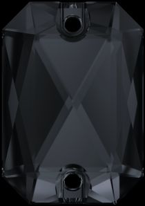 Swarovski Crystal 3252 Emerald Cut Sew On stone 14 x 10mm- Graphite (F)- 36 Pcs.