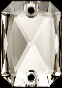 Swarovski Crystal 3252 Emerald Cut Sew On stone 14 x 10mm- Silver Shade (F)- 36 Pcs.