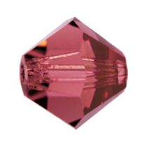 Preciosa® Crystal Bicone Beads Light Burgundy - 4mm 