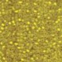 Seed beads size 8 Round hole Silver lined Yellow Matt (35M)