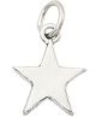 Sterling Silver Charm W/OPEN RING- Star-14mm