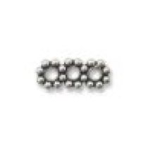 Sterling Silver 3 row Spacer Bead 10x1.5 mm (Antique Finish)
