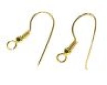 Vermail Gold Earring Hook W/Ball & Coil- Height 18mm Wholesale Pack -50 Pcs.