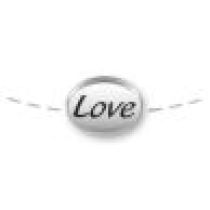 Sterling Silver Mini Message Bead-LOVE 6x9mm 