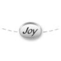 Sterling Silver Mini Message Bead-JOY-6x9mm 