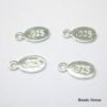 Sterling Silver Jewellery Tags -4.5mm x 9mm