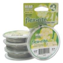 Flexrite Beading wire 21 Strand -- .012inch - 30 FT. -- Clear