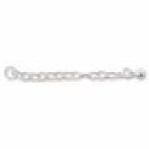 Sterling Silver Extension Chain 2 inch long W/SPILT RING/BEAD (5mm) Wholesale Pack
