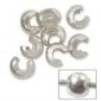  Crimp Covers Silver Plated -3mm (100 pcs.)