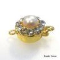 Pearl Box Clasp Gold Plated